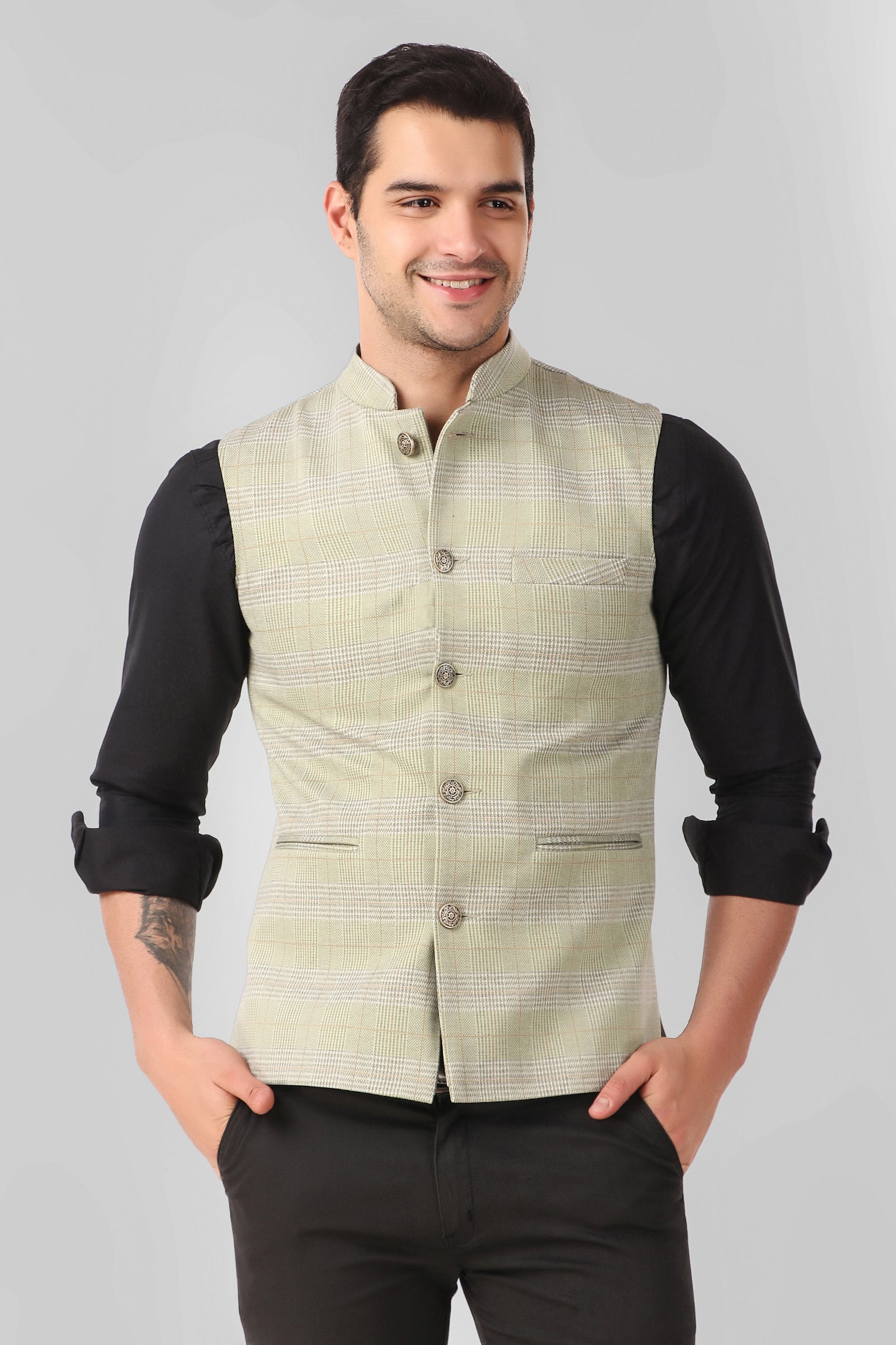 Buy Tag 7 Men Coffee Brown Solid Woollen Nehru Jacket - Nehru Jackets for  Men 7475887 | Myntra